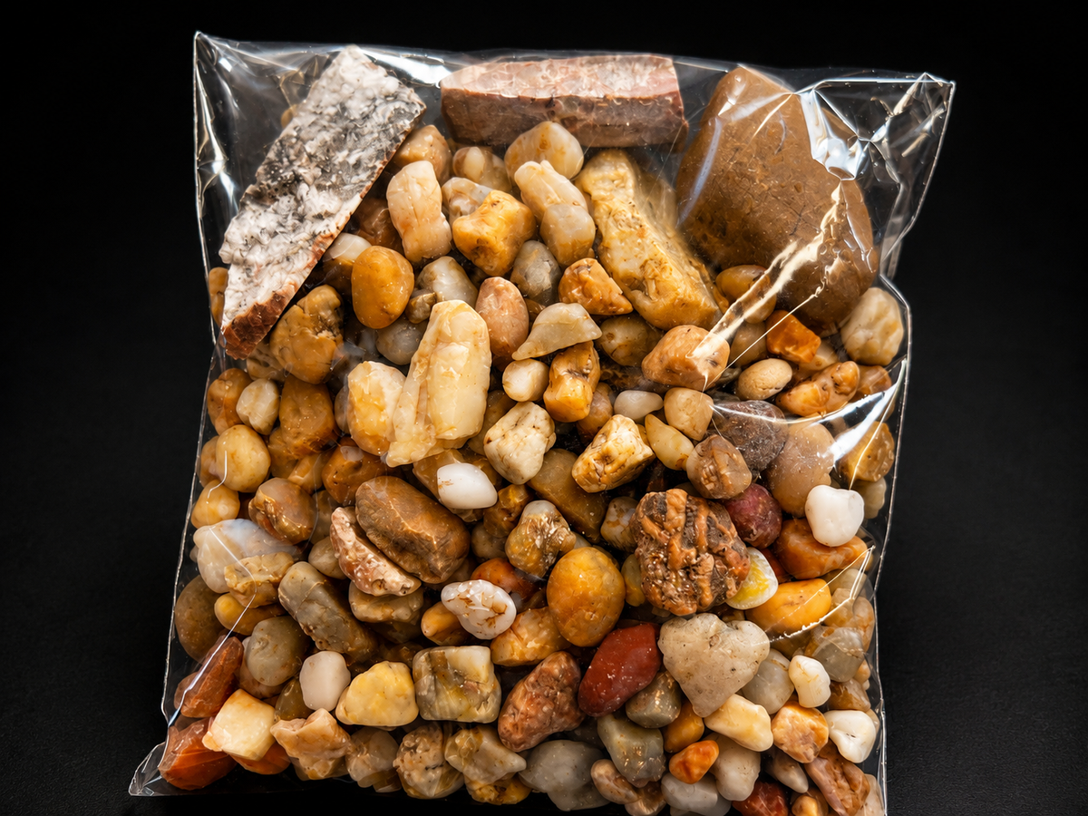 Australian Creek Treasures – 1KG Aqua scaping Gem & Petrified Wood Mix 🐠🪨