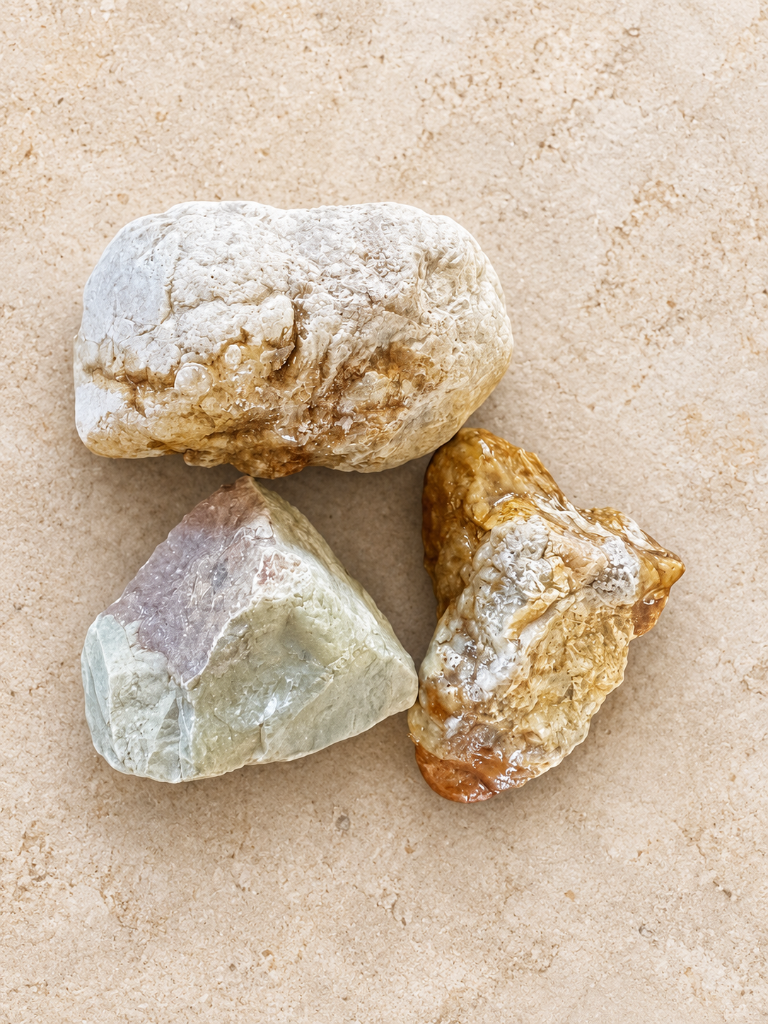 arth-Toned Natural Stone Trio – Three Unique Collector Specimens