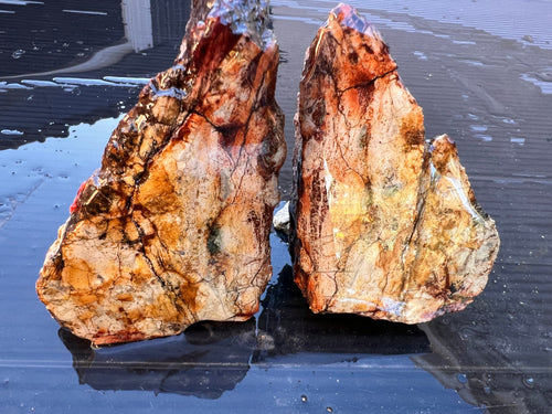 Australia shaped agate pair hand-collected in Queensland — second view
