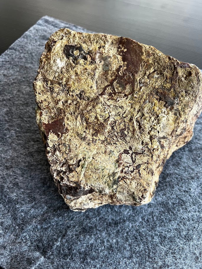 Natural brecciated volcanic texture.