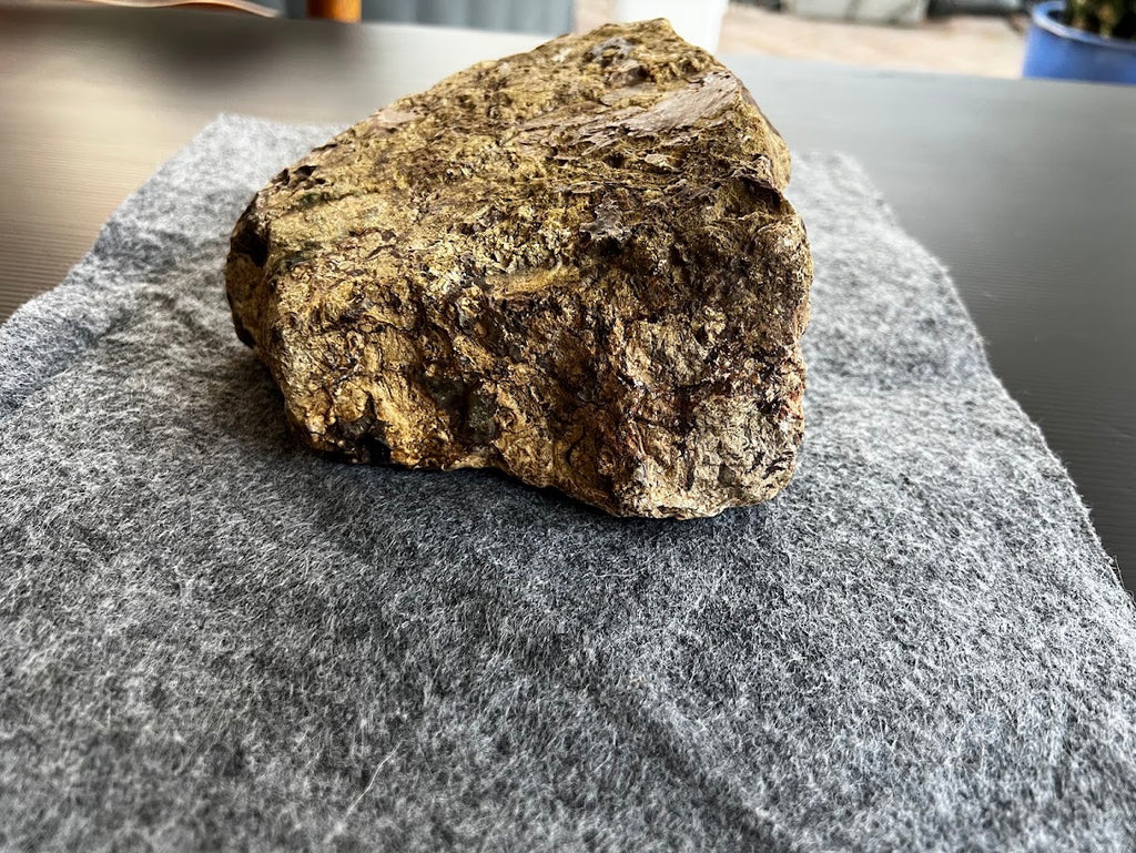 Natural brecciated volcanic texture.