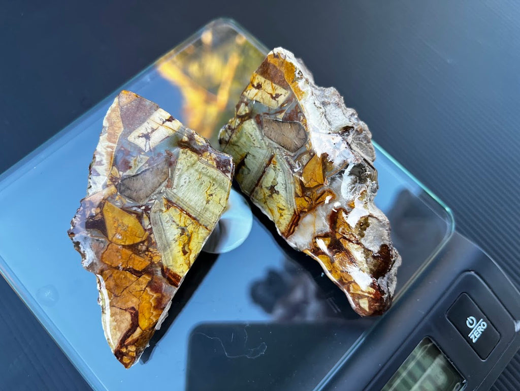 Polished Brecciated Jasper & Agate Pair – Hand-Dug Australian Specimen