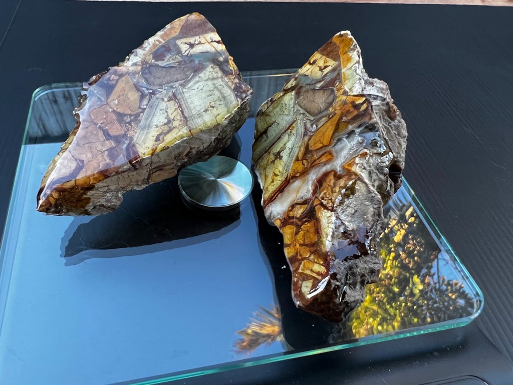 Polished Brecciated Jasper & Agate Pair – Hand-Dug Australian Specimen